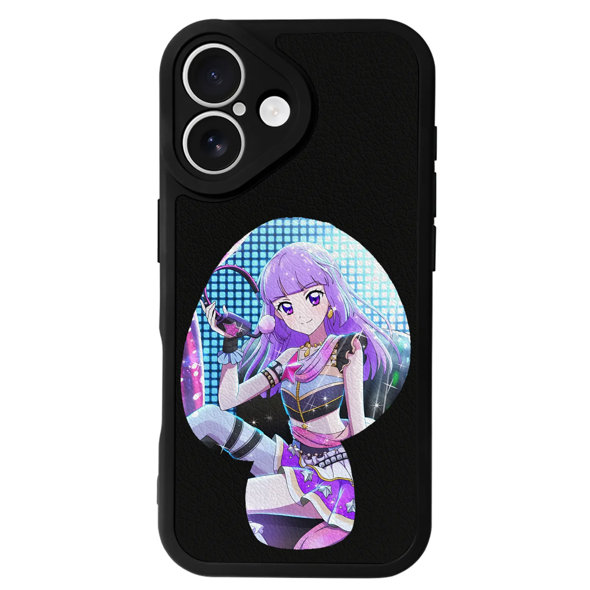 アイカツ グッズ 氷上 スミレ - IPhone 16シリーズ対応 ・ シリコンスマホケース ・ レザー調 ・ 高精度フィット ・ 耐衝撃 ・ ワイヤレス充電対応 ・ 精密カット